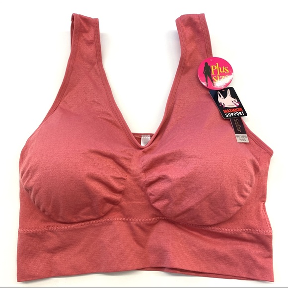 Set Of Two Plus Size Seamless Sports Bra One Size - Picture 2 of 3